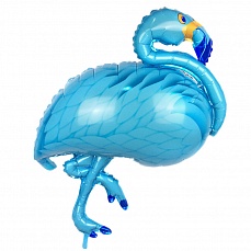 Фольгированный шарик "Фигура, Фламинго, Голубой", 97 см